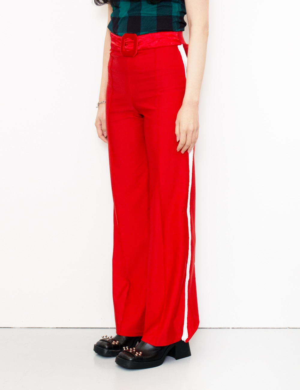 YORGAN BELT PANTS_RED