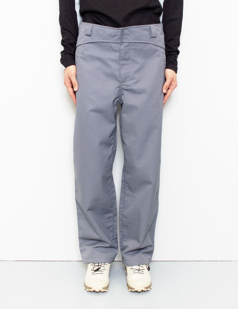 FOLDED BELT PANTS_GREY