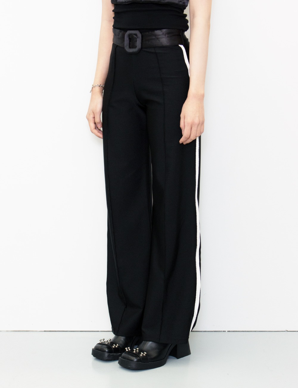 YORGAN BELT PANTS_BLACK