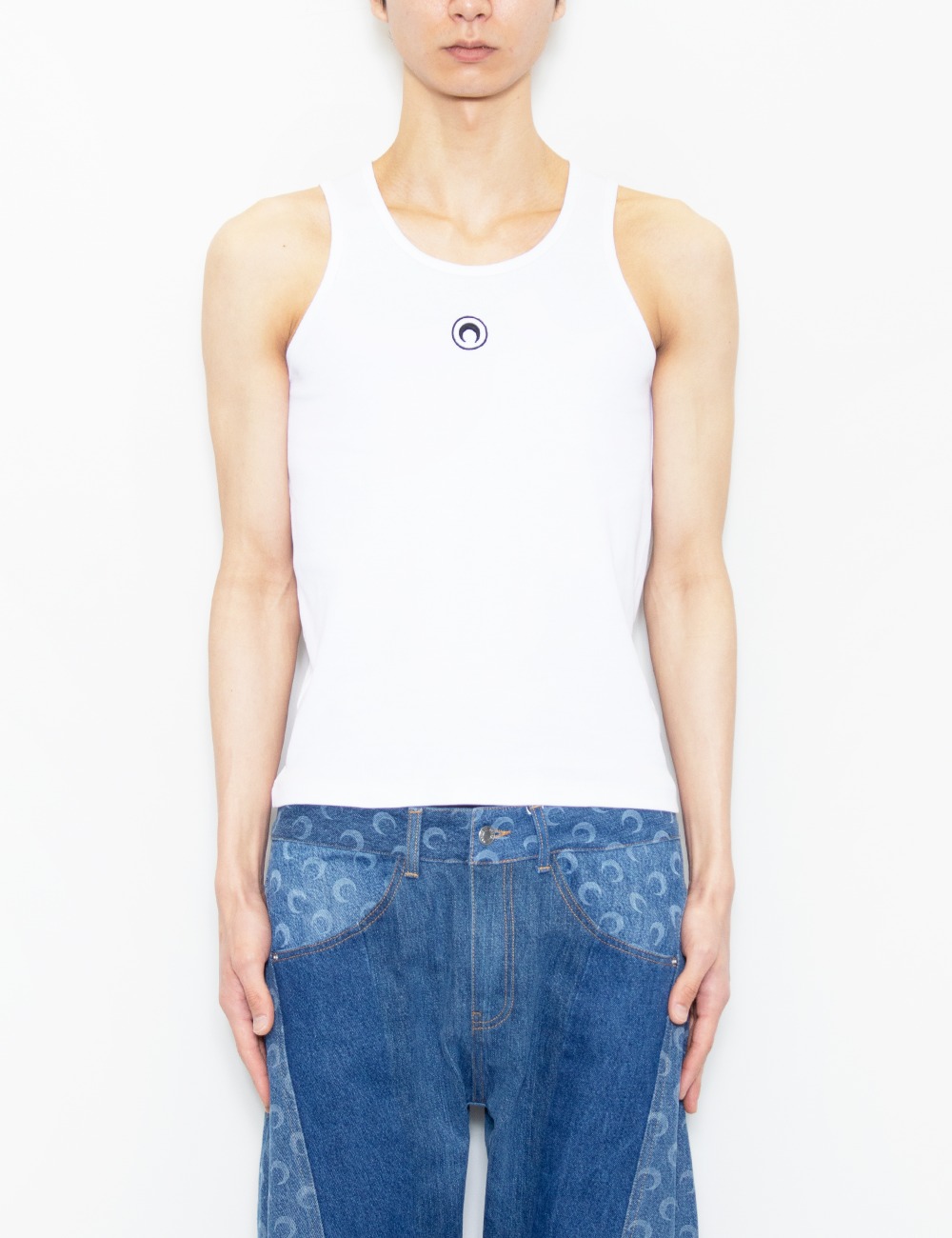 ORGANIC COTTON RIB 2X2 TANK TOP_WHITE