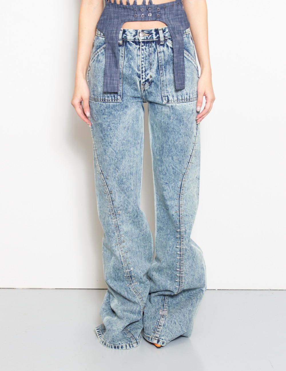 HIGH HIP STRAIGHT VINTAGE STONE WASH_BLUE