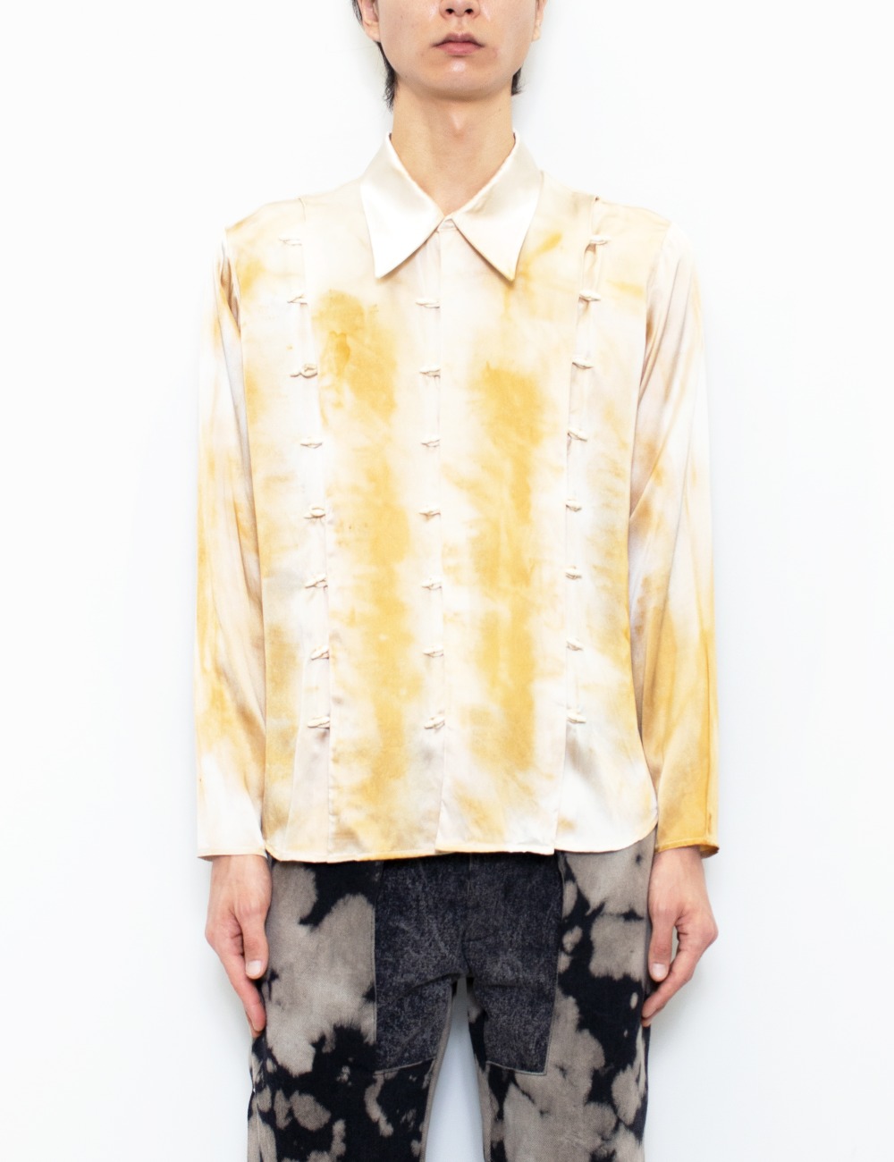 CHENTE CLAMATO OXIDE DYE SHIRT_SILK IVORY