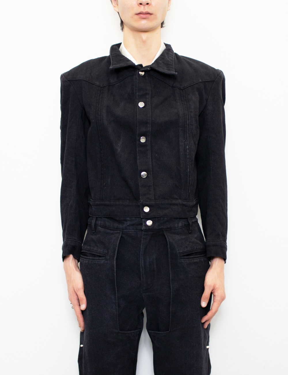 CUATE HAND DYED DENIM JACKET_BLACK