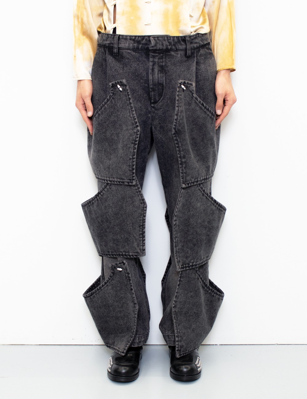 VAQUERO HAND DYED DENIM PANTS_ACID