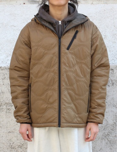 REVERSIBLE PRIMALOFT HOODIE_COYOTE/TAUPE