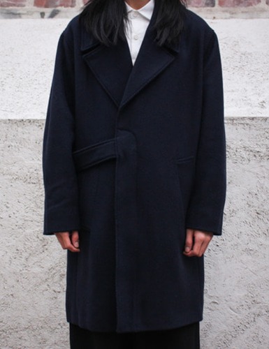 GHOST OVERSIZED WOOL COAT_DARK NAVY