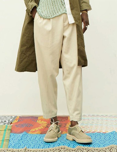 TWO PLEAT TROUSER_NATURAL DENIM