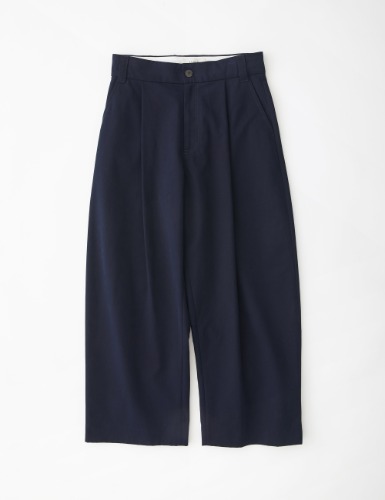 VOLUME PLEAT PANTS_DARK NAVY