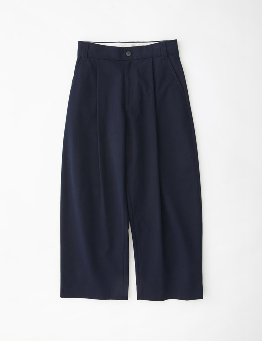 VOLUME PLEAT PANTS_NAVY