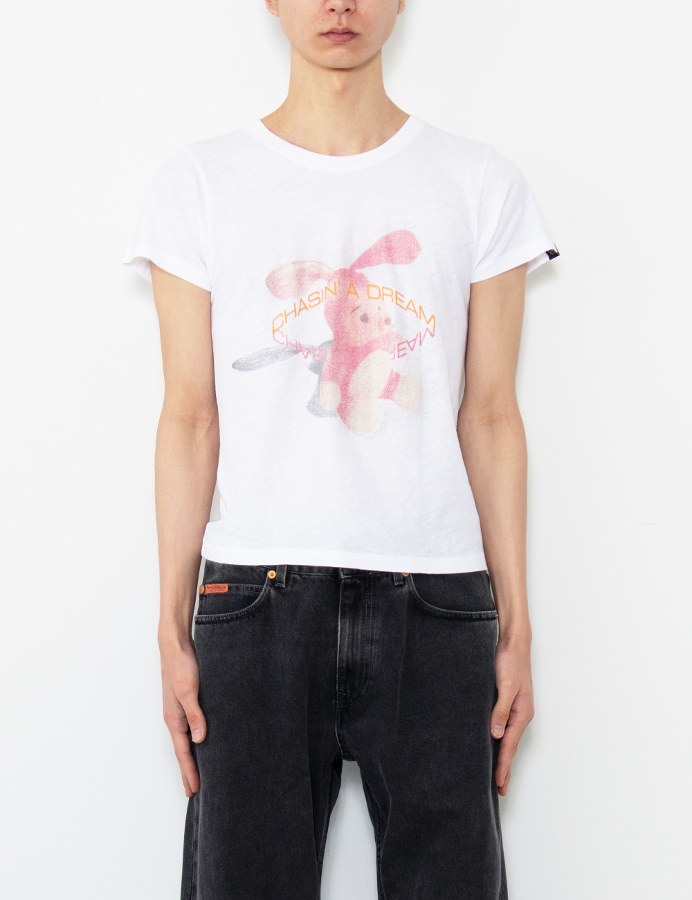 SHRUNKEN T-SHIRT_WHITE NOISY