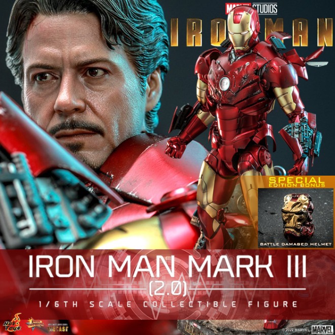 [23년 12월 14일 입고예정][스페셜 한정판] 핫토이 MMS664D48B 1/6 아이언맨 마크 3 (2.0) Hot Toys Iron Man - 1/6th scale Iron Man Mark III (2.0) ◈뽁뽁이 안전포장 발송◈
