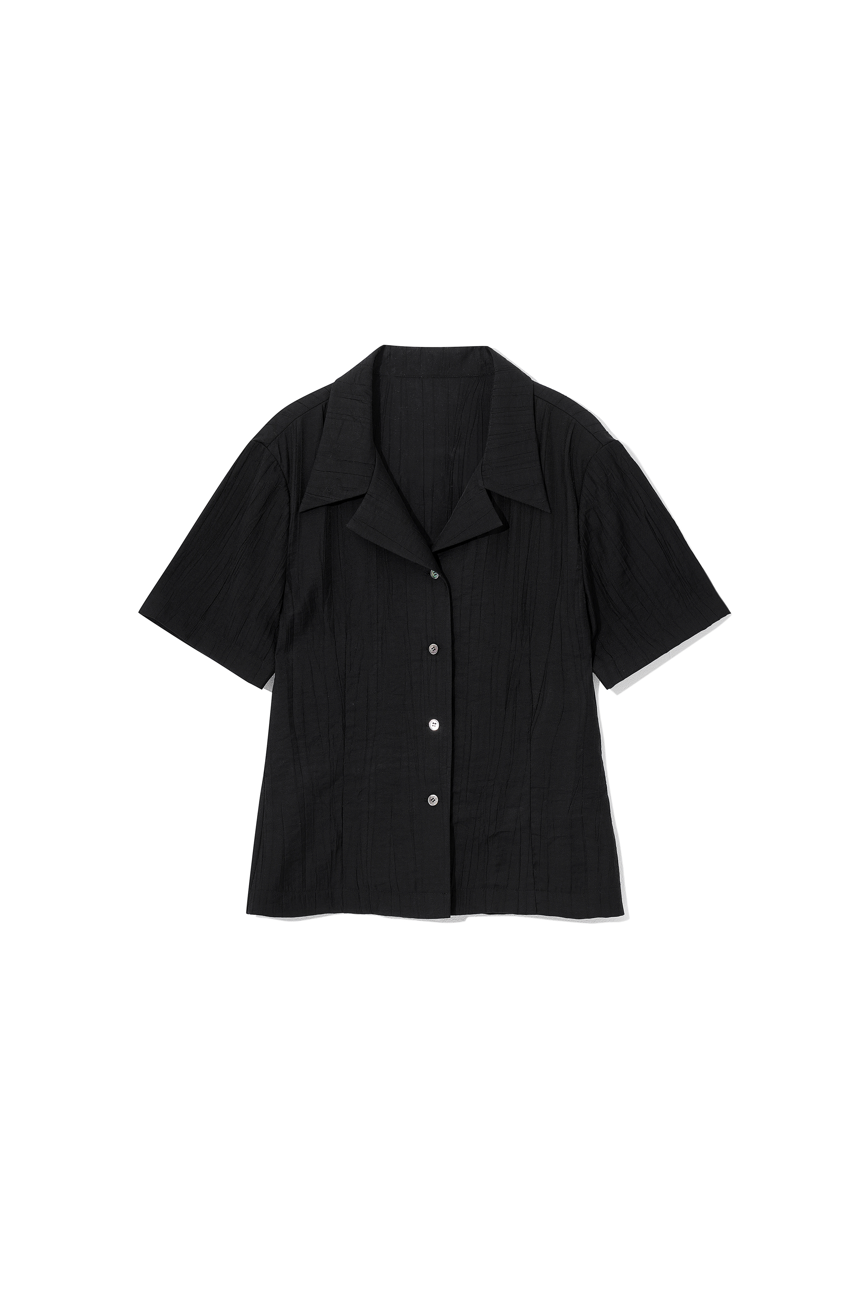 Delphy Pleats Shirts Black