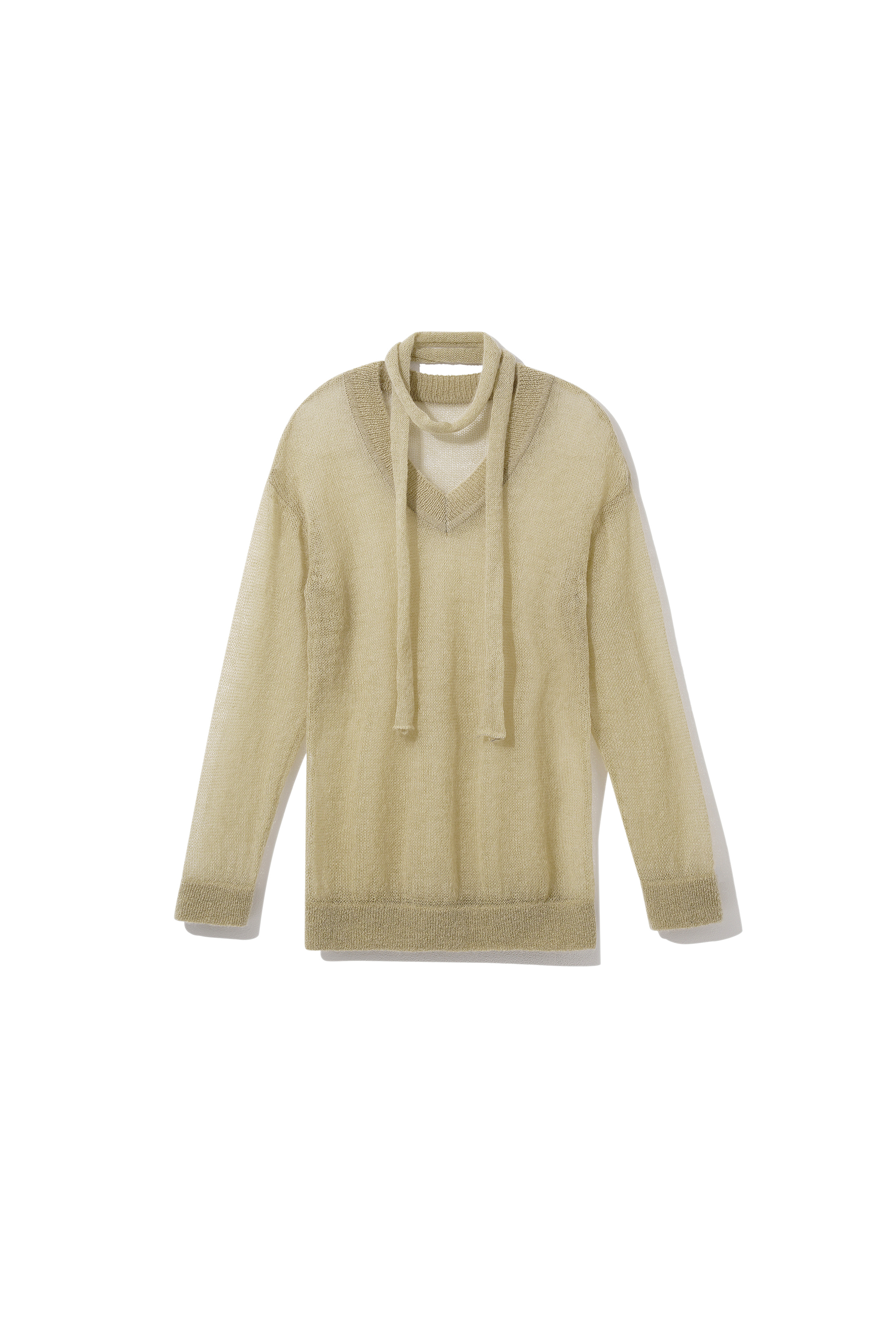 Mohair V-Neck Knit Lime