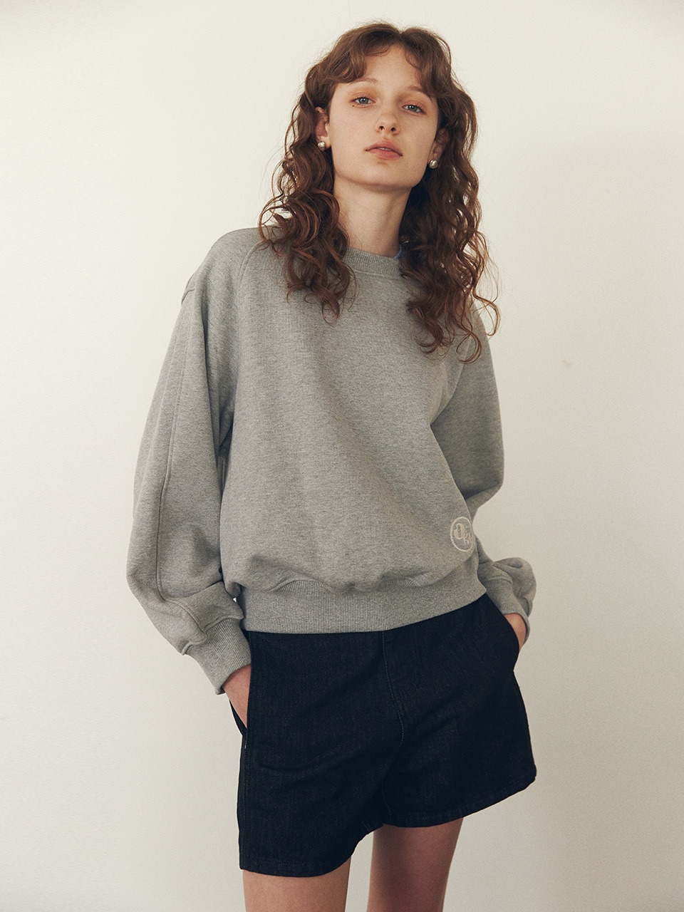 Lottie Crop Sweatshirt Grey