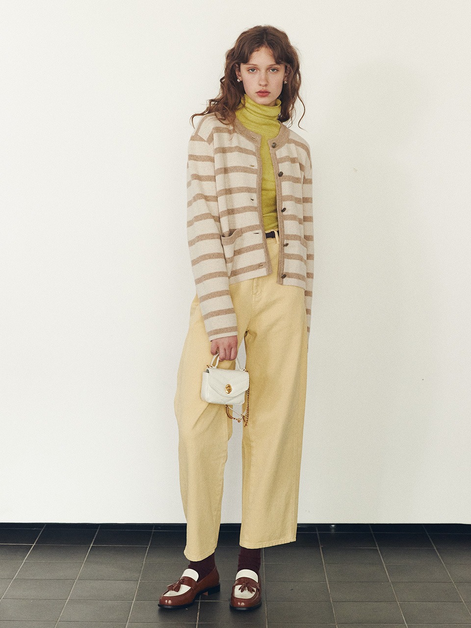 Barrel Denim Pants Golden Olive