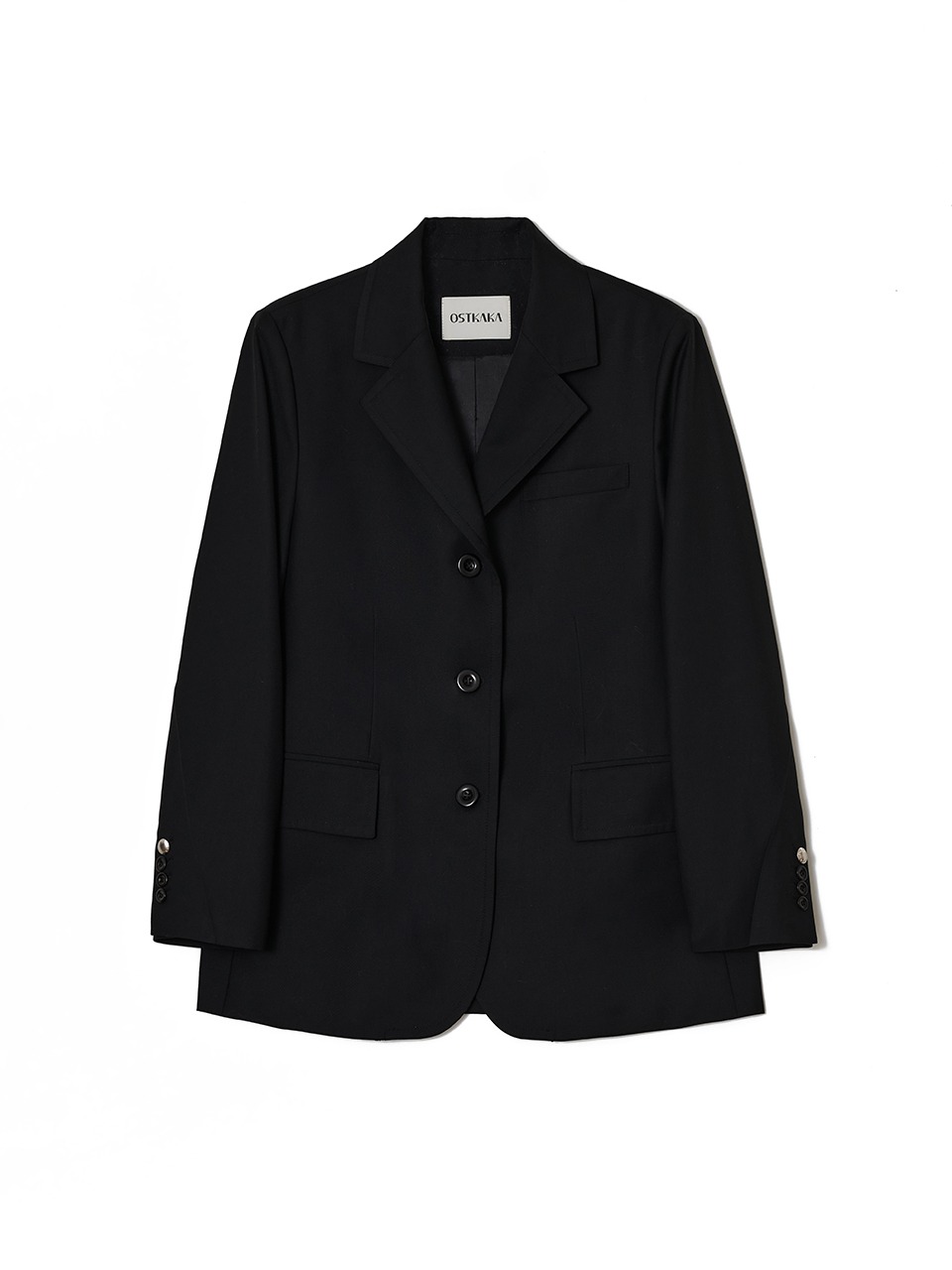 Three Button Single Jacket Black