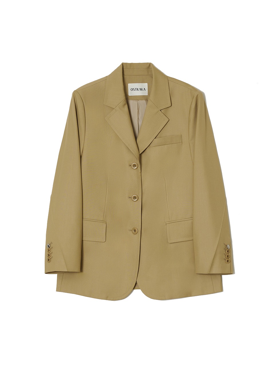 Three Button Single Jacket Beige