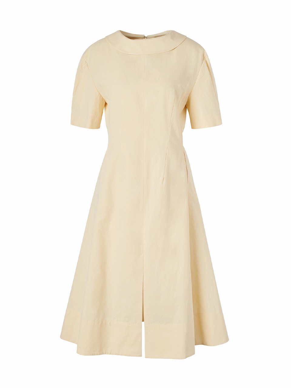 Poppy Linen Flare Dress Butter Cream