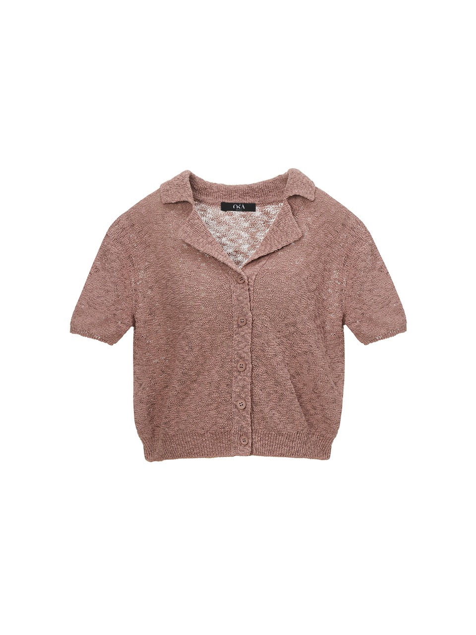 Net Collar Cardigan Rose Dawn