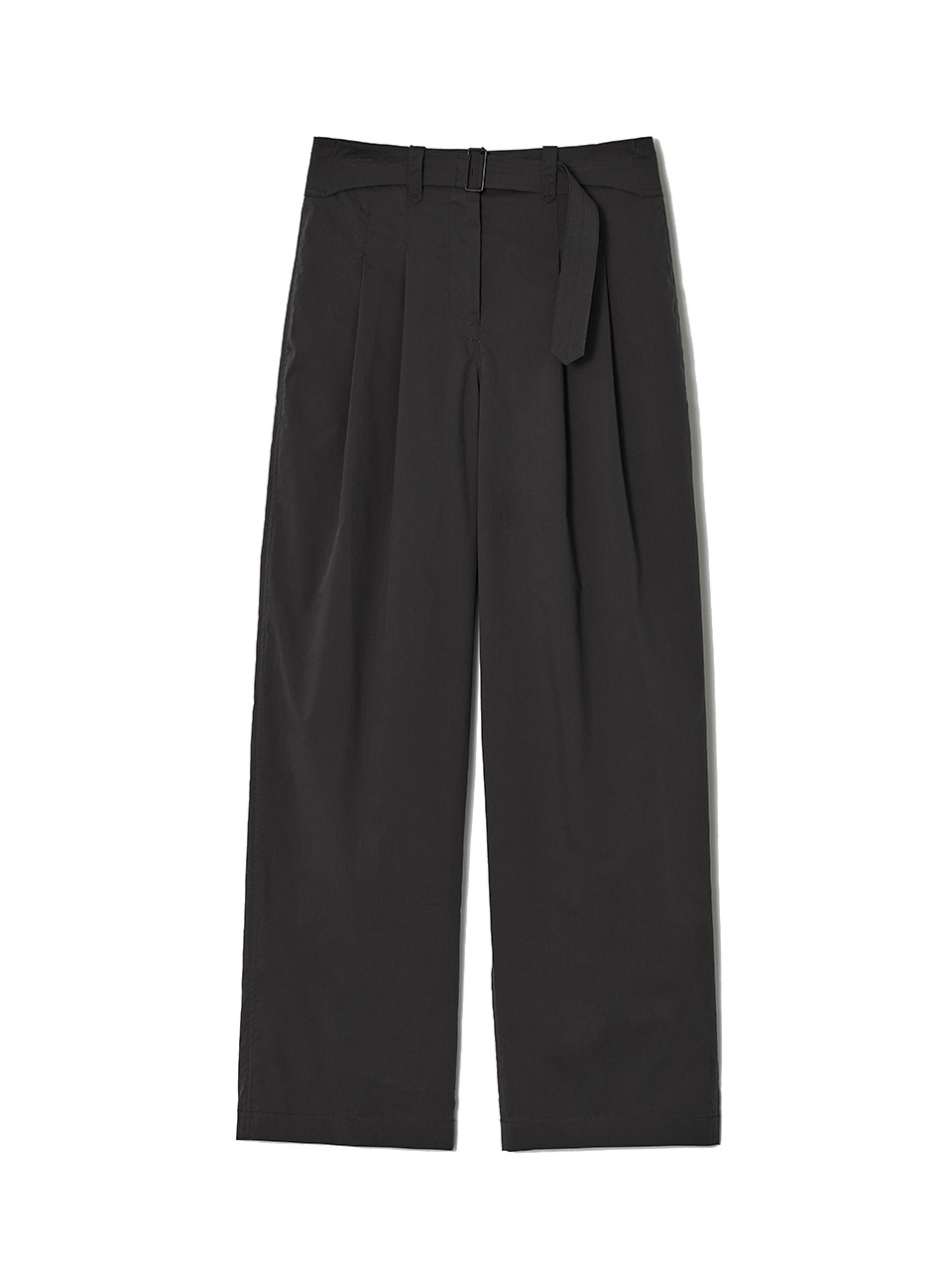 Belted Wide Pants Charcoal