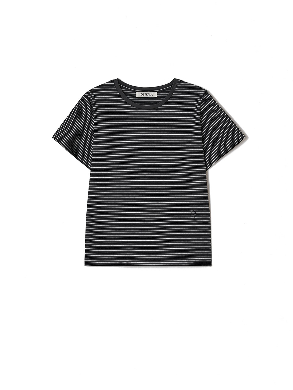Essential Silket T-Shirt Charcoal Stripe
