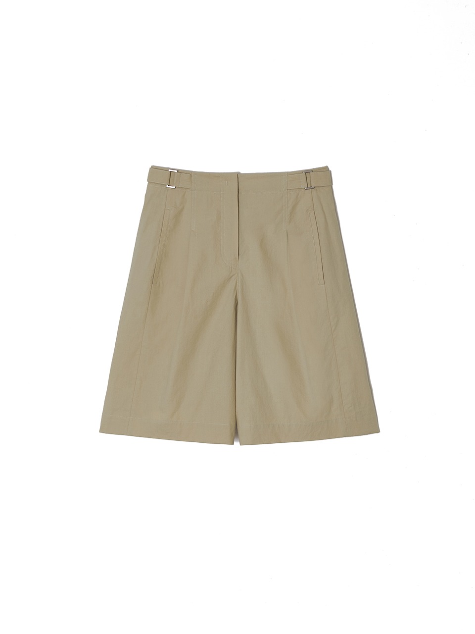 Bizzo Belt Bermuda Pants Beige