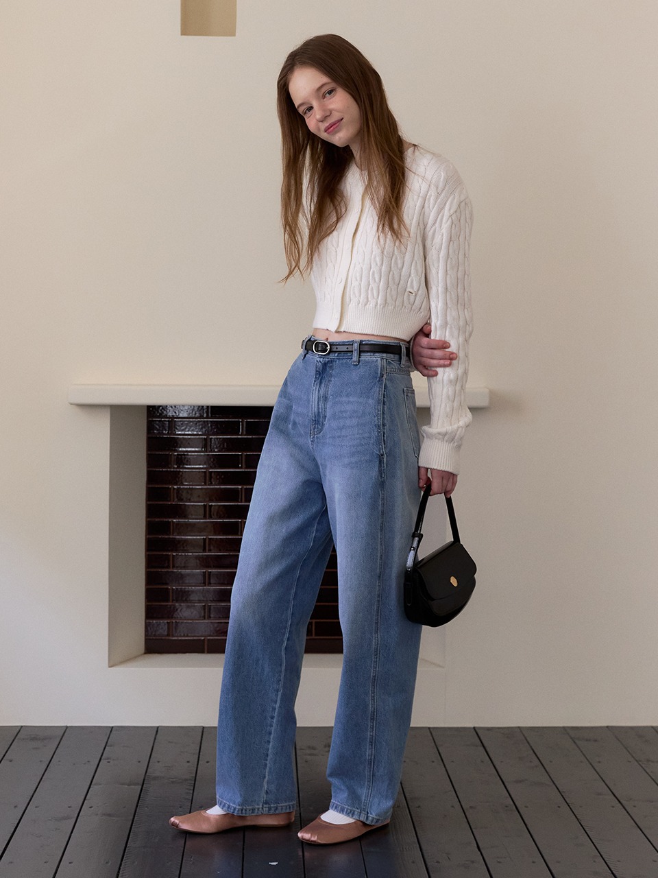 Barrel Denim Pants Light Blue