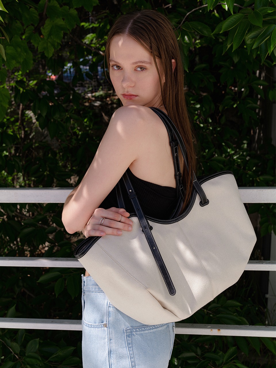 Fiore Shopper Bag Canvas Black