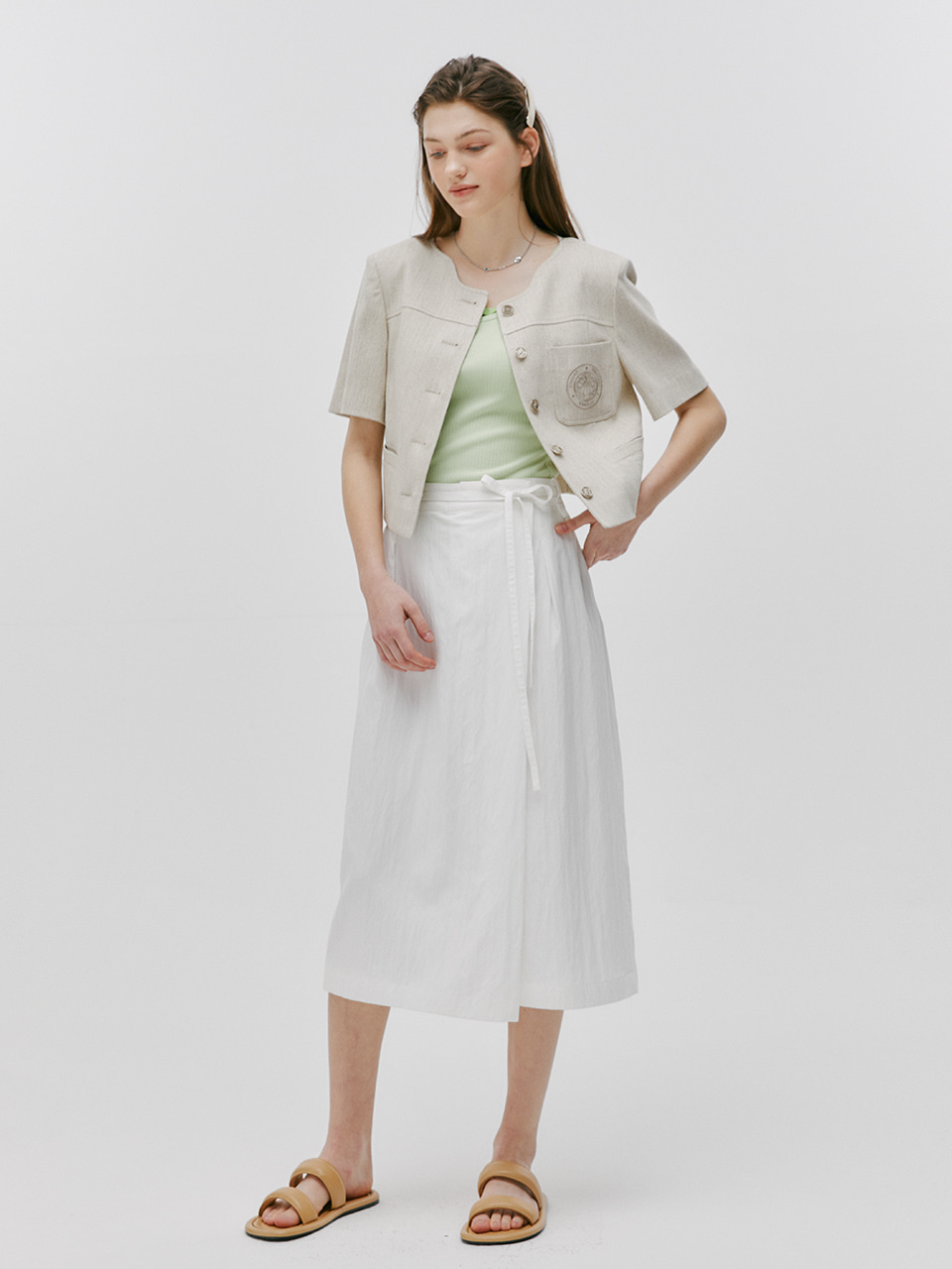 Alee Wrap Skirt White