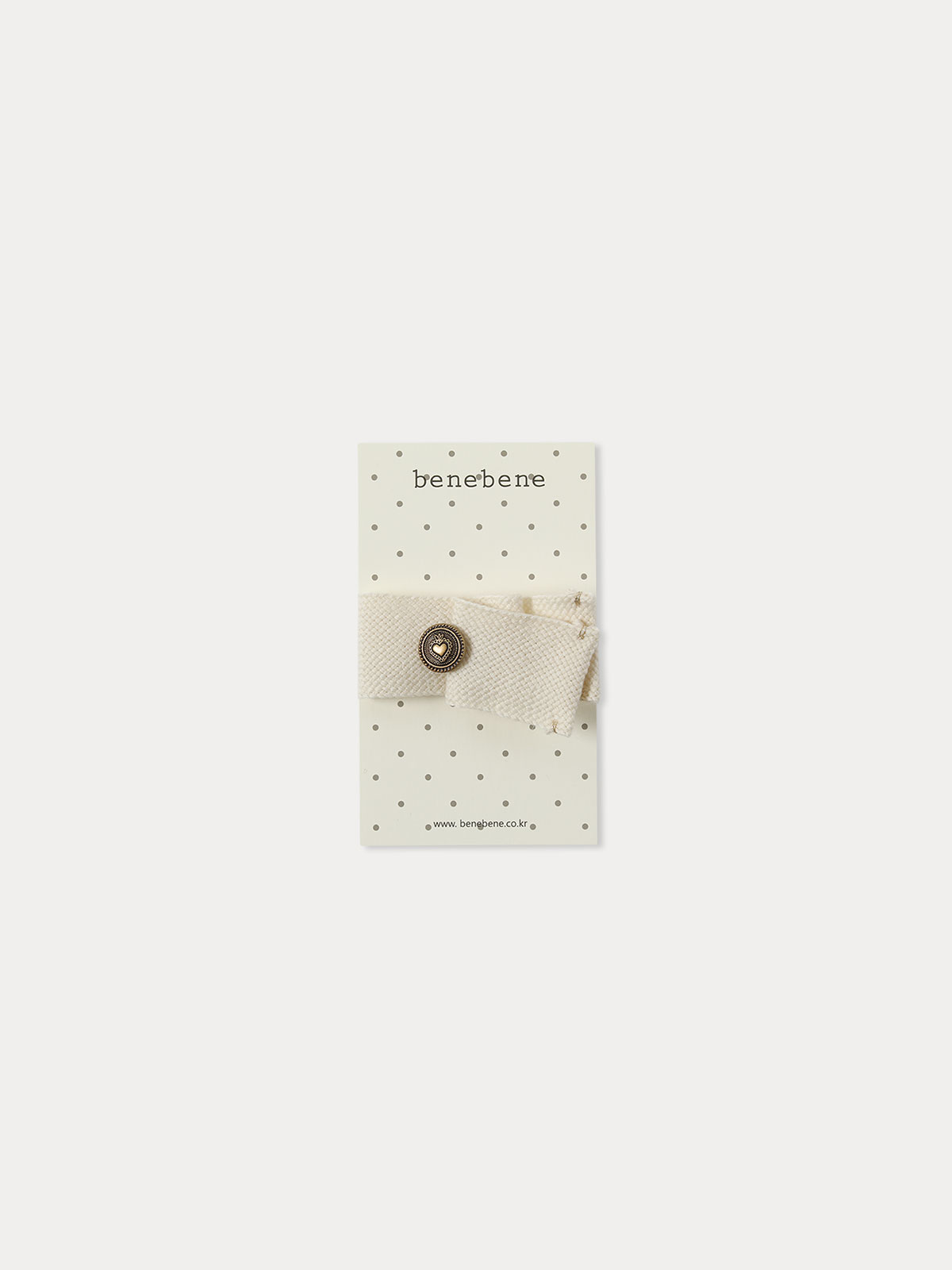 Coin Button Hair Clip, Ivory | 베네베네