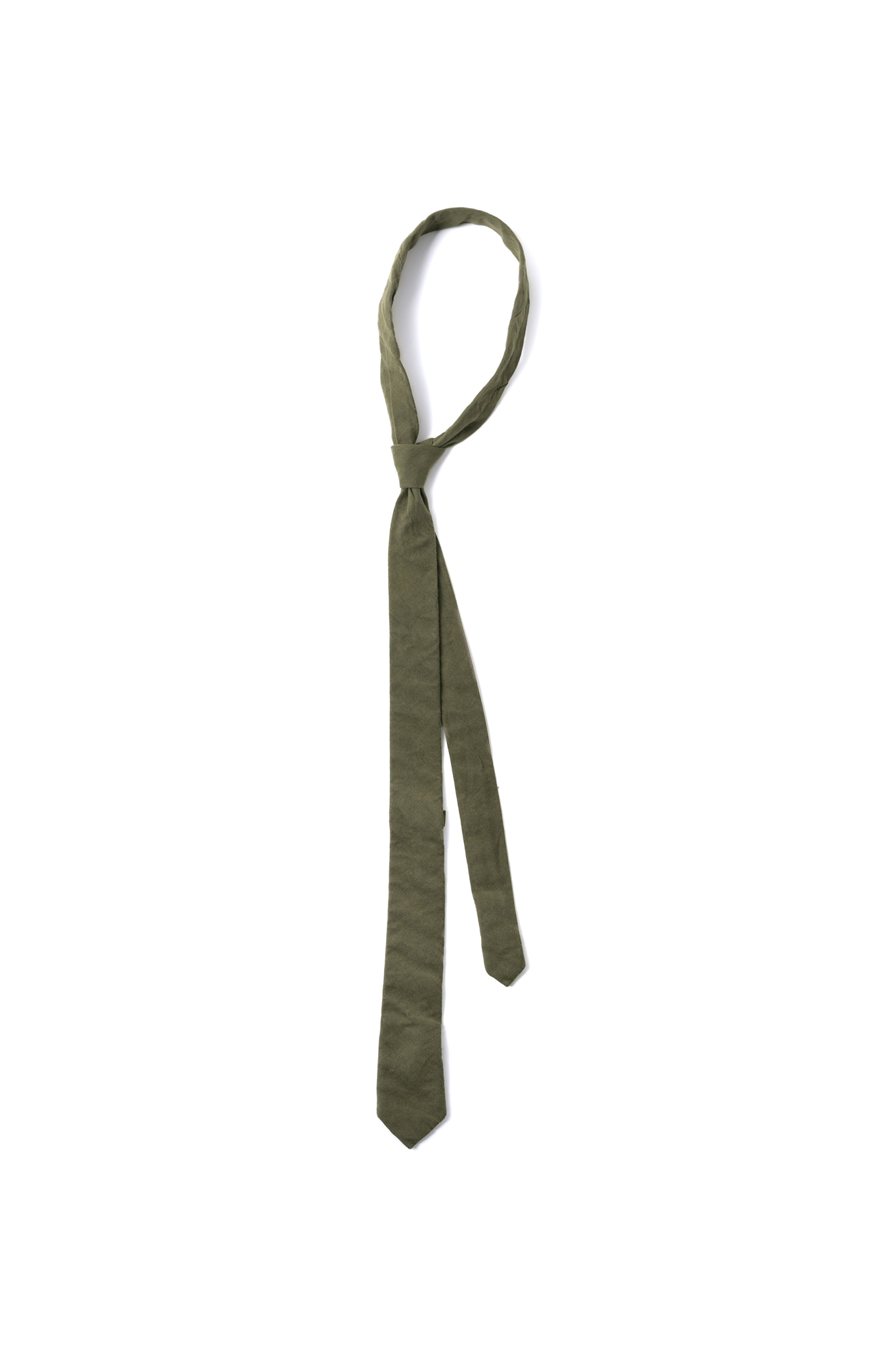 Powder Wahsed Tie - Olive