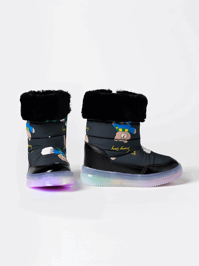 겨울곰돌LED 털안감 패딩부츠