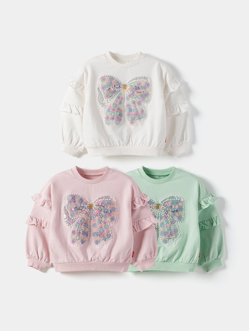 플리터리본 맨투맨 티셔츠