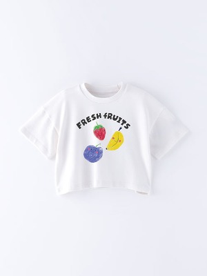 [신제품 5% 추가적립] 달콤친구들 크롭 반팔 아트웍 티셔츠