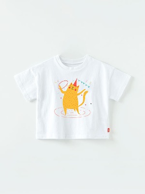[신제품 5% 추가적립] 댄스고양이 반팔 아트웍 티셔츠