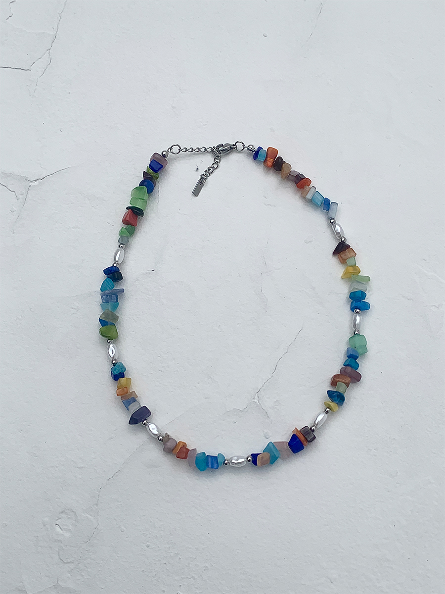 Blue gemstone necklace