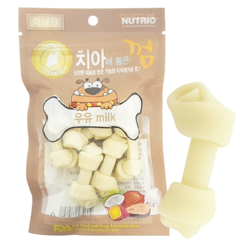 뉴트리오 치아에 좋은껌 80g 우유 이갈이개껌