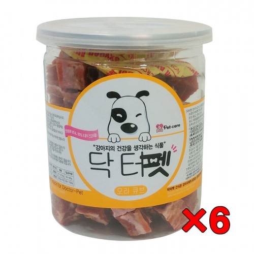 6개 닥터펫 오리 큐브 200g 통