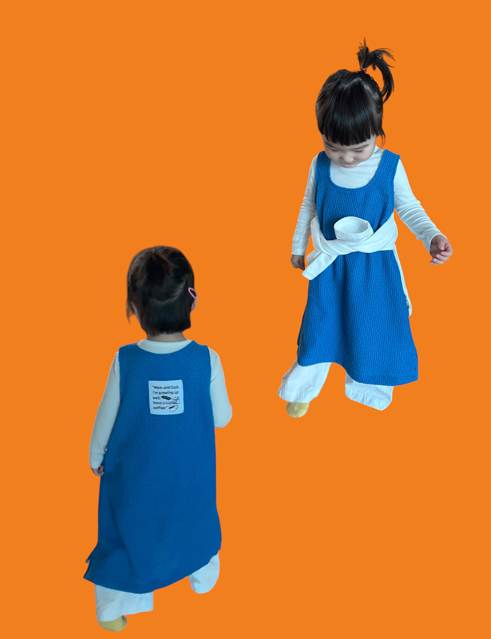 MUGU Long Knit Vest - Onesies - Other Materials Blue