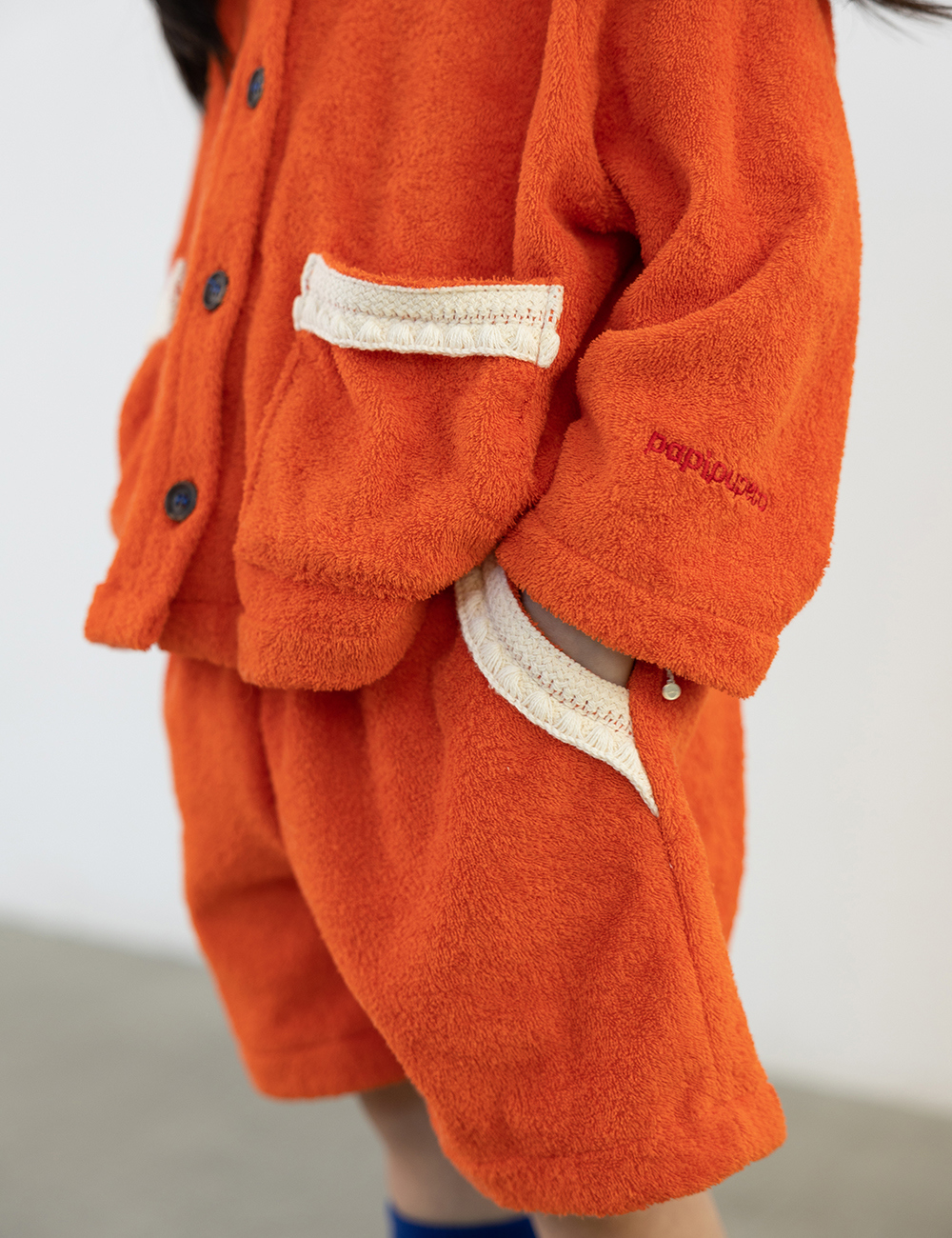 MUGU Terry Set-up - Tops & T-Shirts - Cotton & Hemp Orange