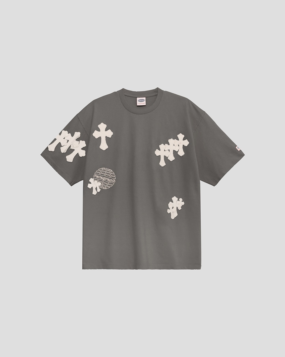 [PARAGRAPH] CROSS LOGO SHORT T-SHIRT/追跡付 CROSS T SHIRT-GRAY - paragraph