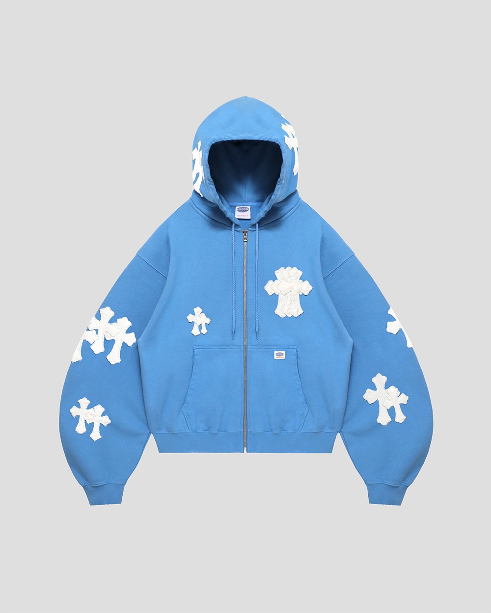 【Paragraph】25SS★ No.22 WHITE CROSS ZIP HOODIE WHITE CROSS ZIP HOODIE - PARAGRAPH | 60% - Asian Fashion