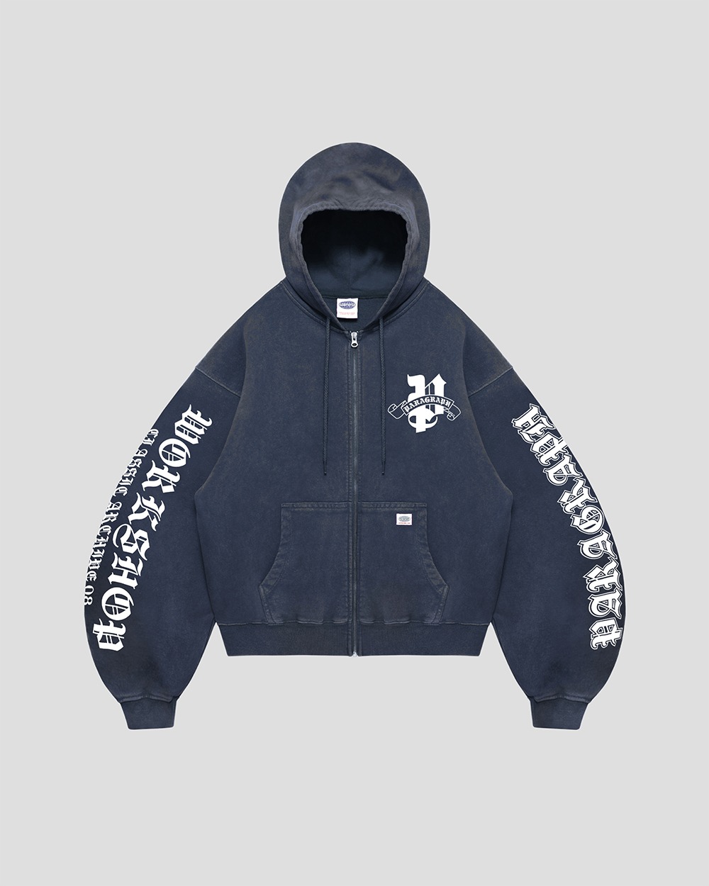 [PARAGRAPH]★韓国大人気★PARAGRAPH WORK SHOP ZIP HOODIE PARAGRAPH WORK SHOP ZIP HOODIE-NAVY - paragraph