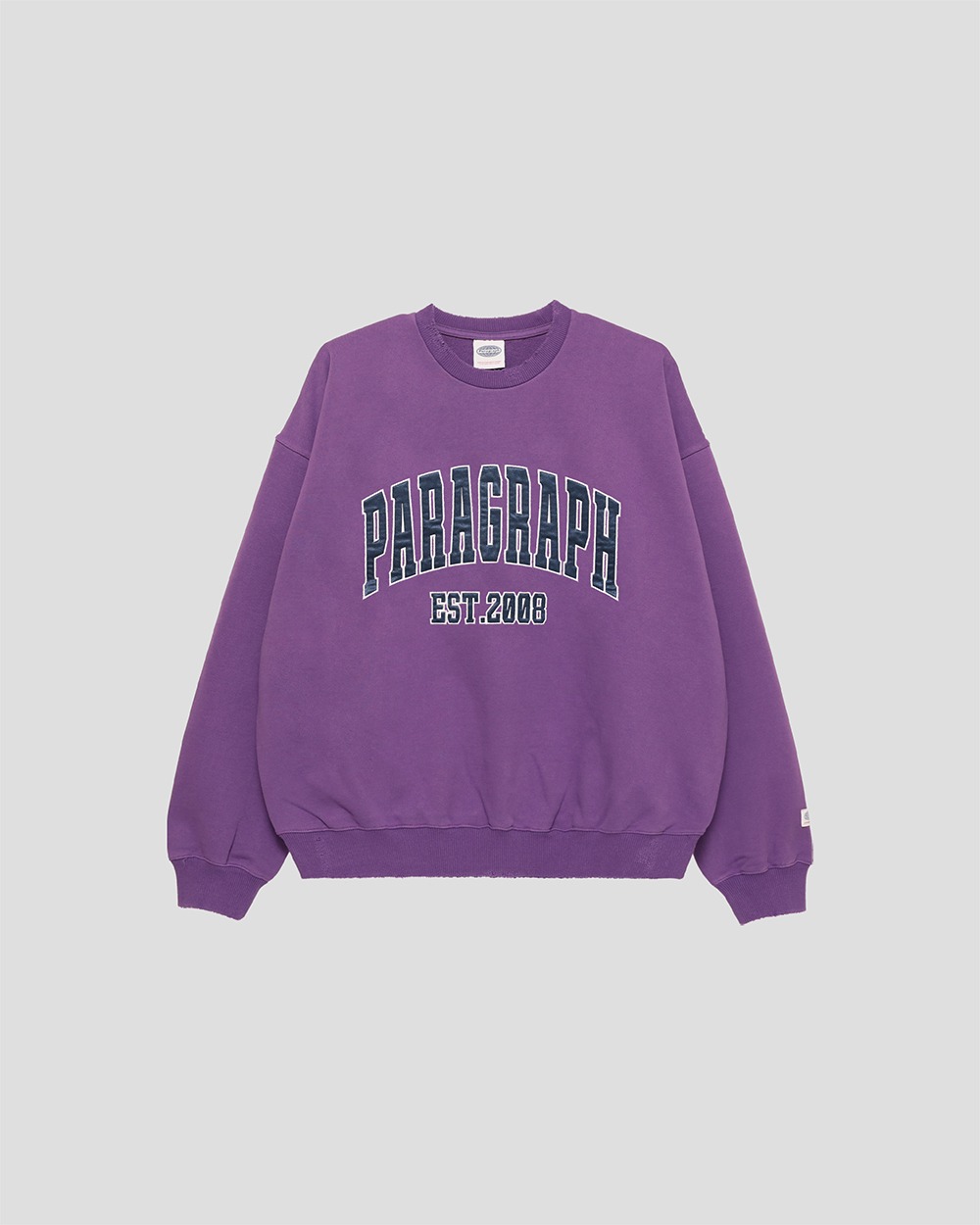 【Paragraph】23FW★ no.78 SATIN COLOR LOGO CREW SATIN LOGO CREW-BLACK - paragraph