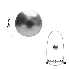 샤레도와 스터츠 실버 3.0mm 50p