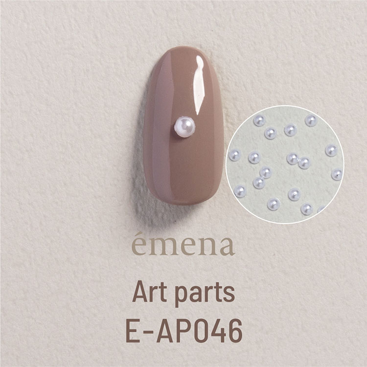 에메나 아트파츠 반구 펄 화이트 2.5mm 100個 E-AP046