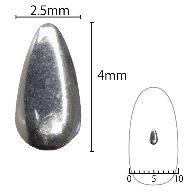 샤레도와 스터츠드롭 4mm X 2.5mm 실버