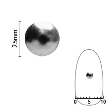 샤레도와 스터츠 골드 2.5mm 100p