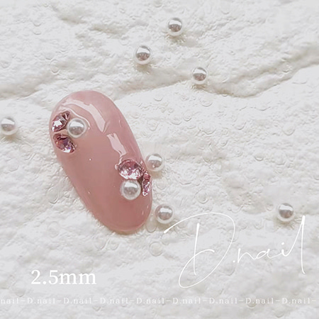 디네일 비쥬 펄 화이트 2.5mm