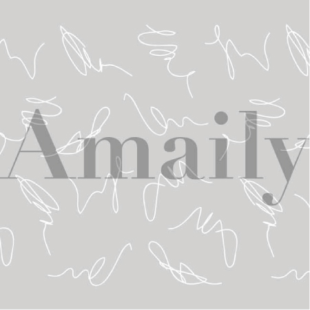 Amaily 네일씰 NO.8-22 구불구불라인 (화이트)